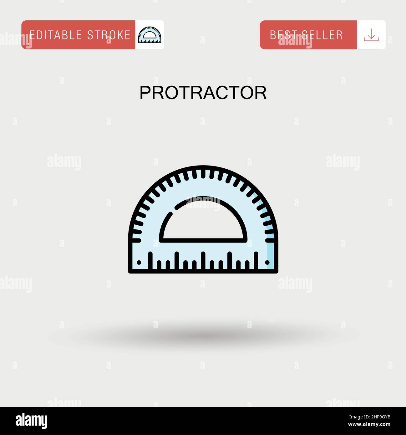 Protractor Simple vector icon Stock Vector Image & Art Alamy