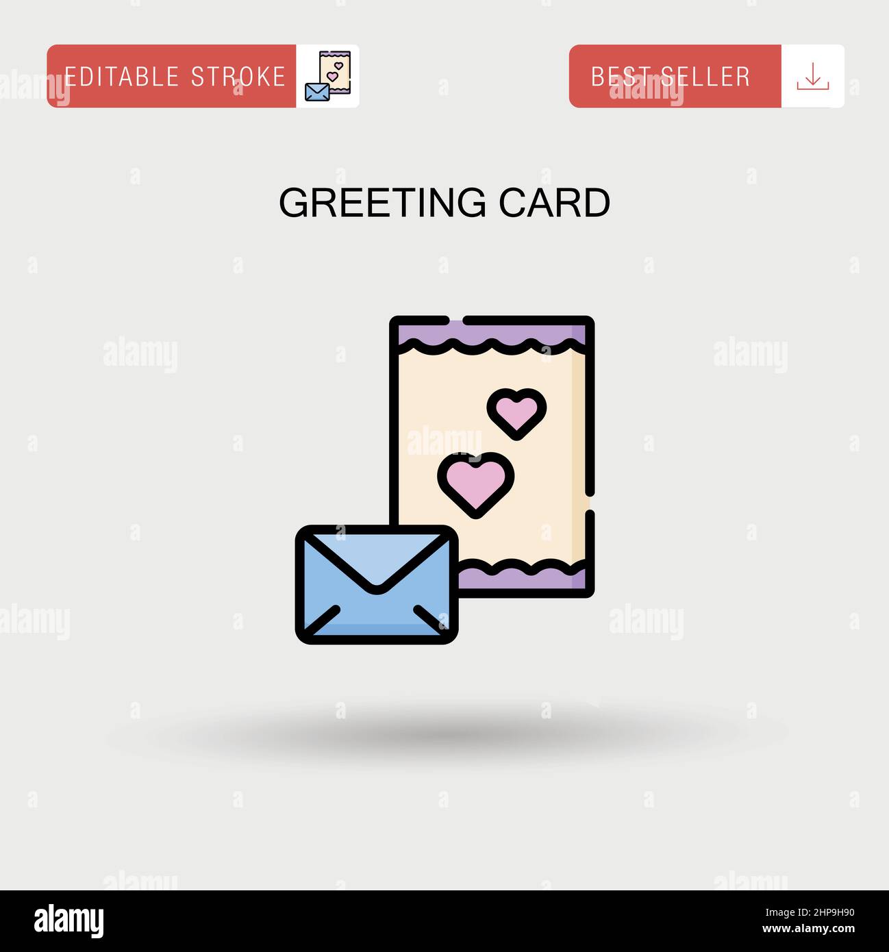 Greeting card Simple vector icon Stock Vector Image & Art - Alamy