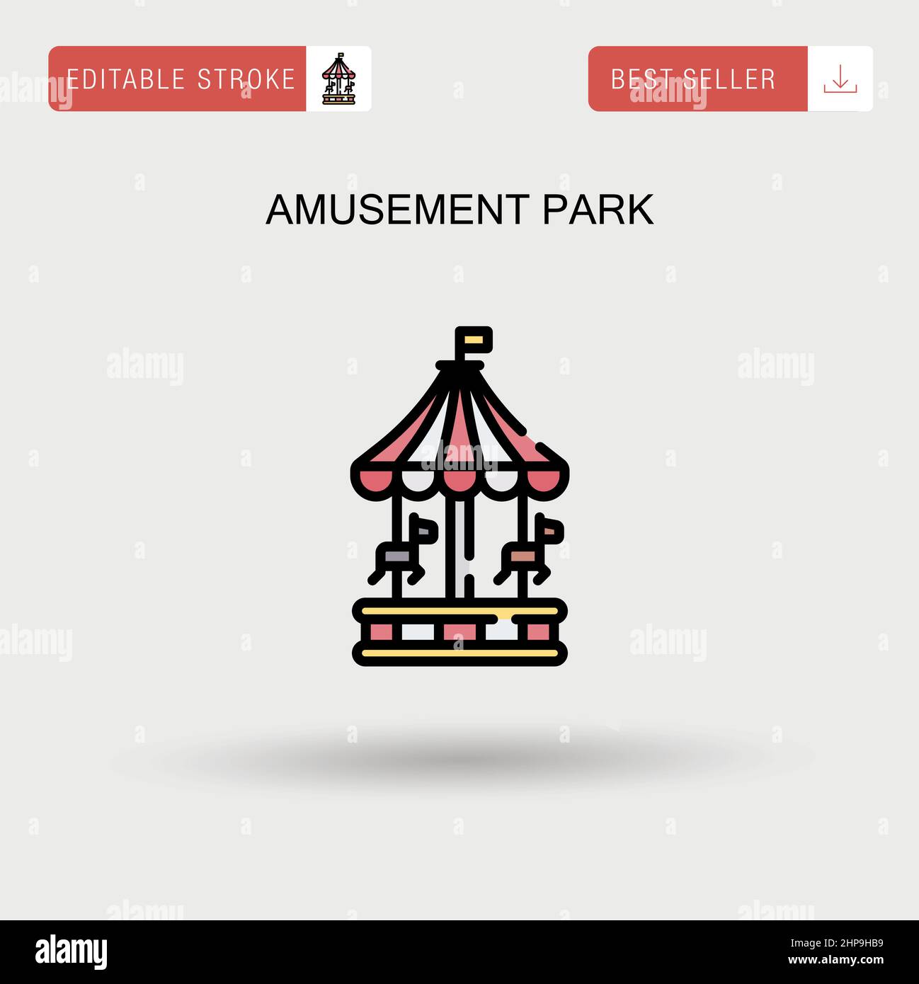 Amusement park Simple vector icon Stock Vector Image & Art - Alamy