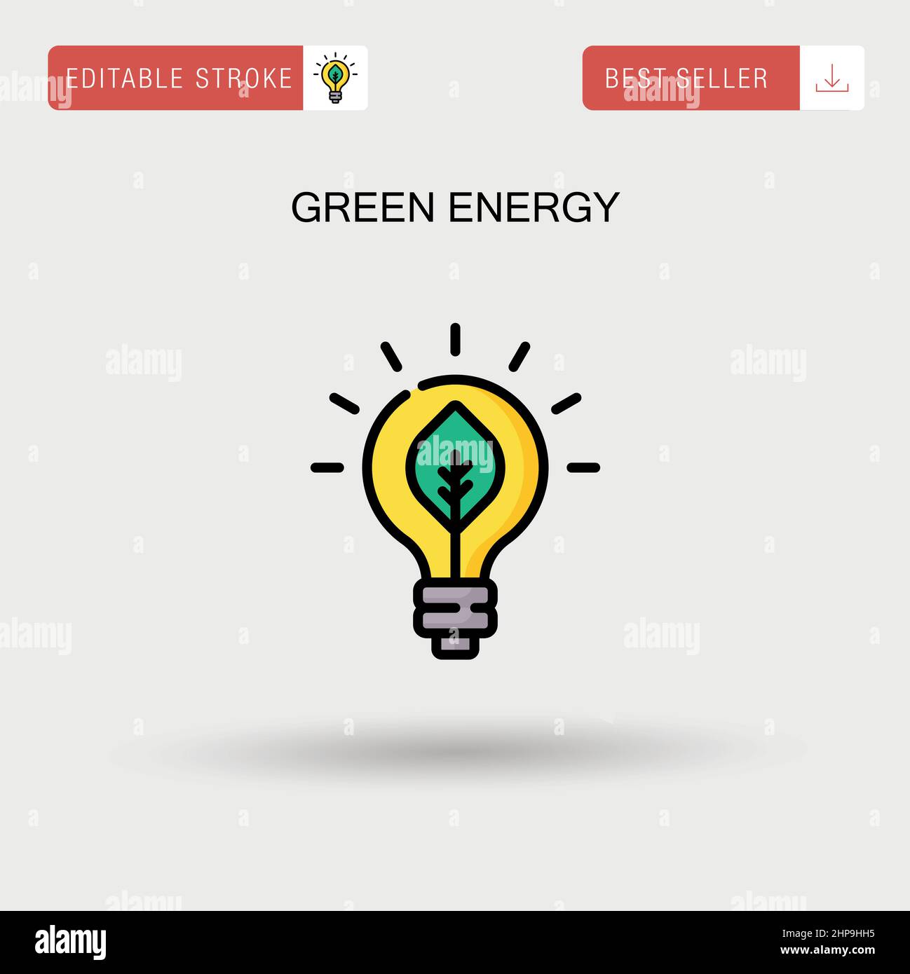 Green energy Simple vector icon. Stock Vector