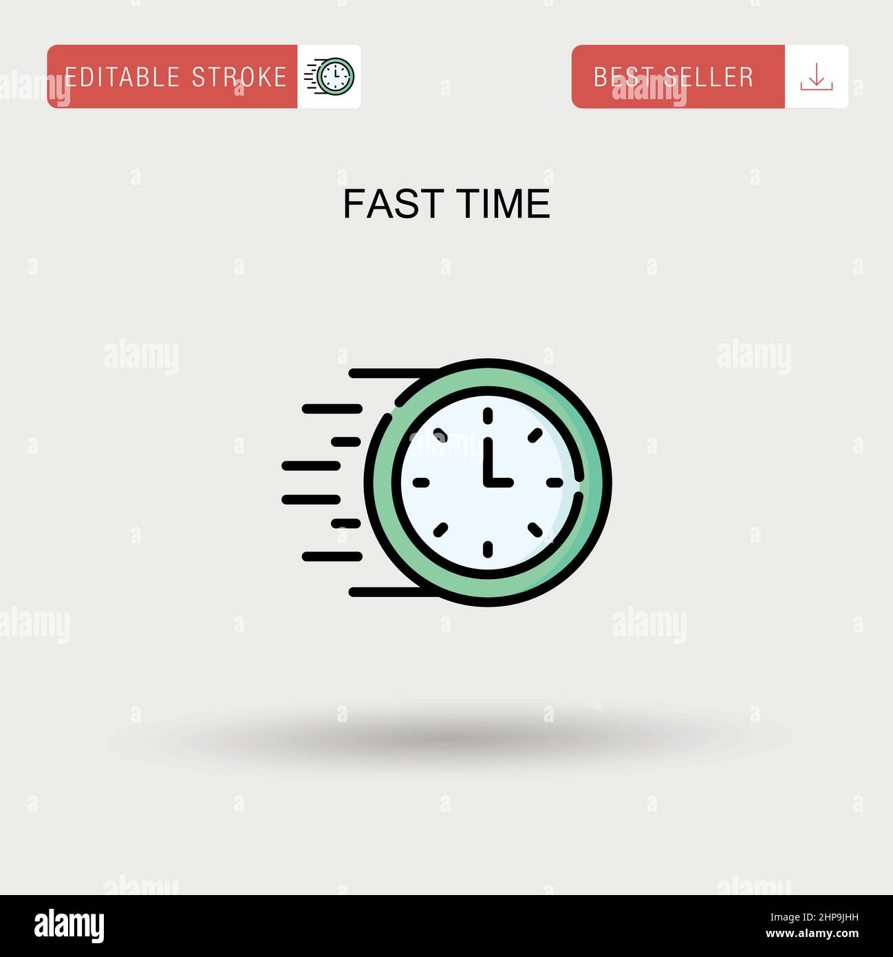 Fast time Simple vector icon. Stock Vector
