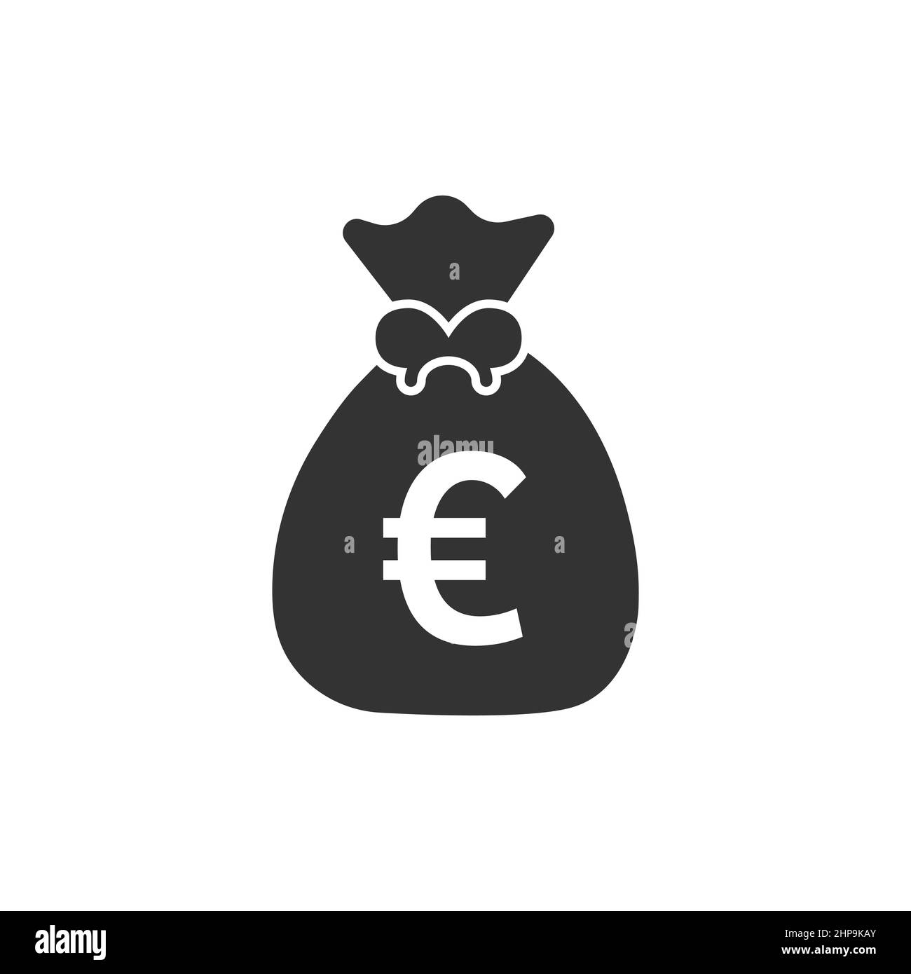 Money bag icon in flat style. Moneybag vector illustration on isolated ...