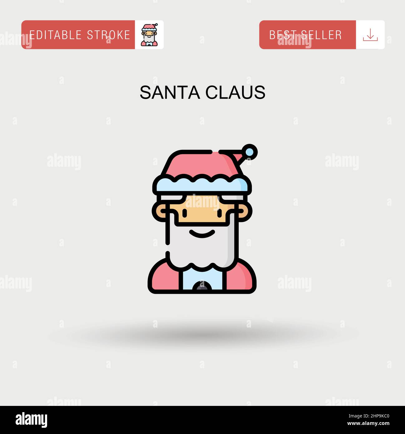Simple santa claus vector Stock Vector Images - Alamy