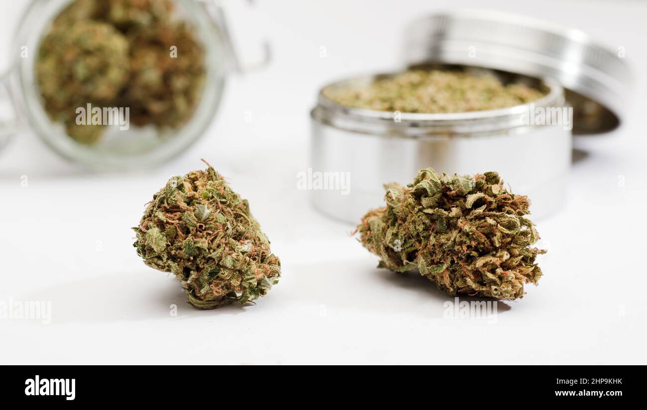 Marijuana buds close up hi-res stock photography and images - Alamy