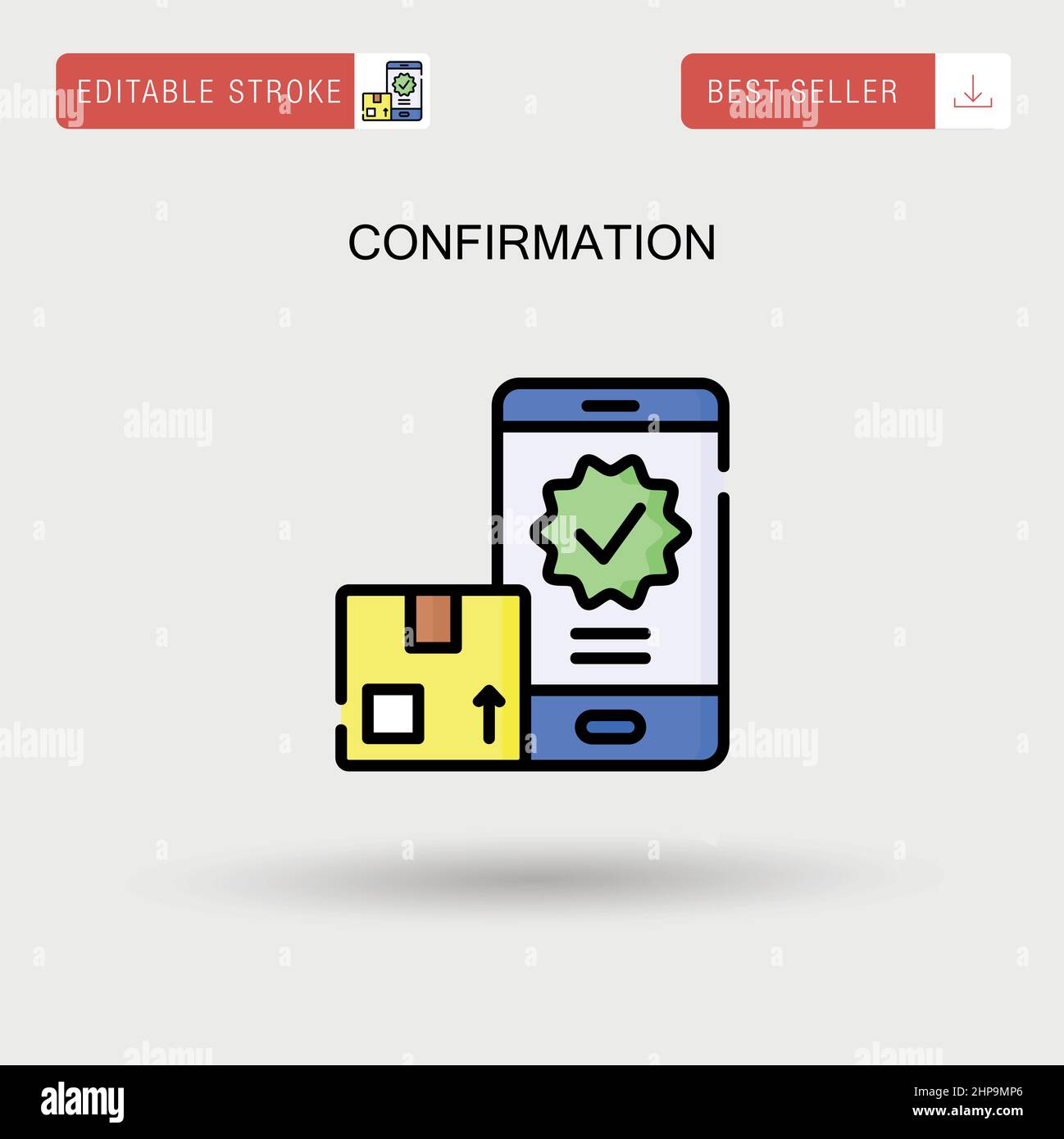 Confirmation Simple vector icon Stock Vector Image & Art - Alamy