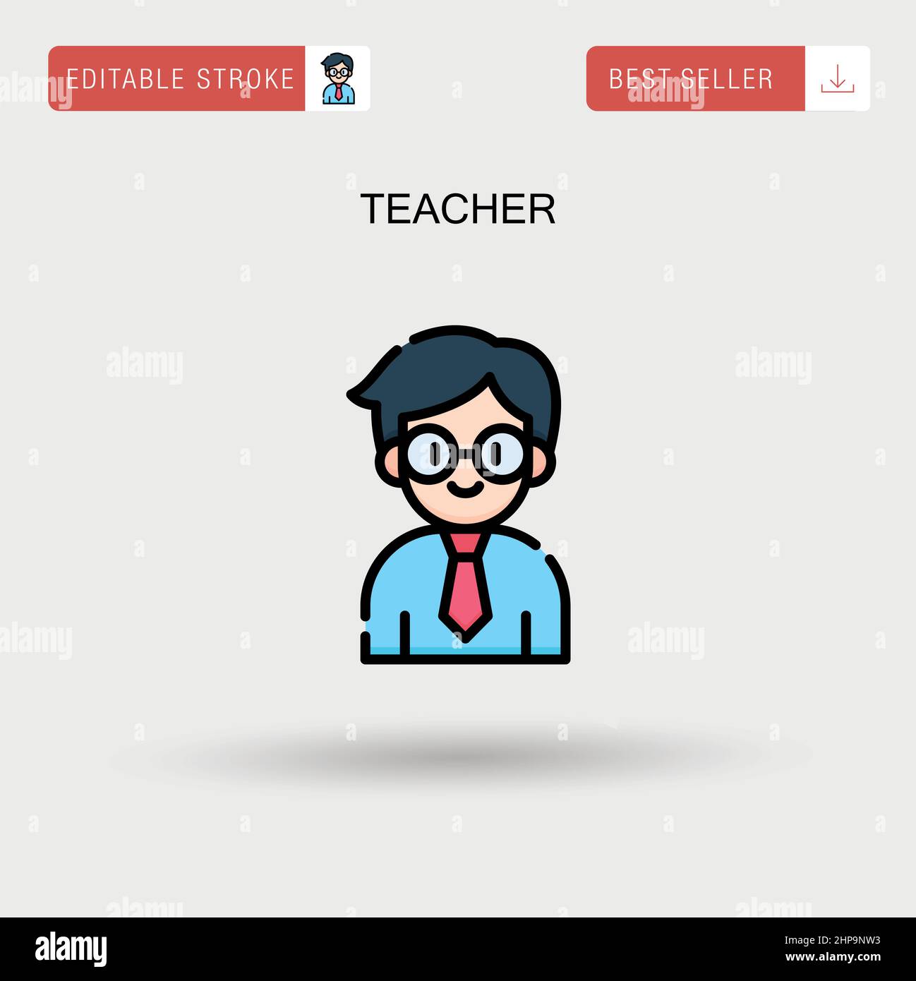 Teacher Simple vector icon Stock Vector Image & Art - Alamy