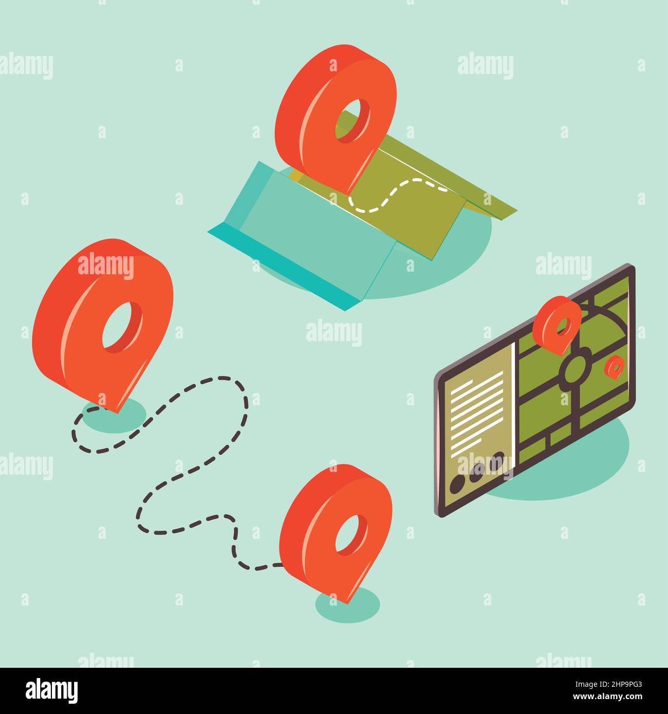 set of gps navigation Stock Vector Image & Art - Alamy
