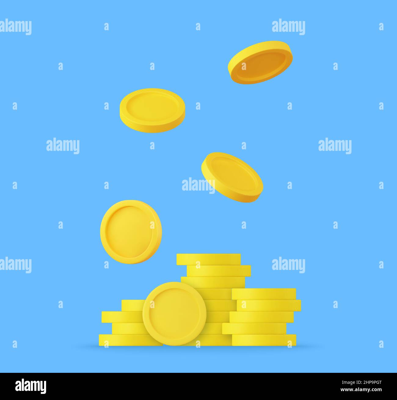Coins stack 3d Stock Vector Images - Alamy