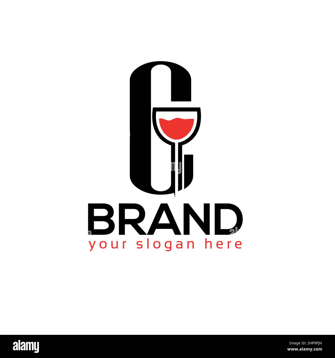 Letter C glass Logo vector. Flat design. Vector Illustration on white