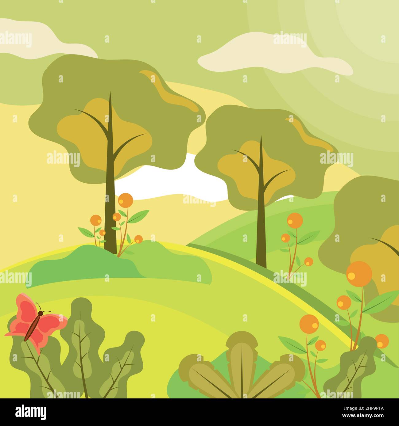 spring season landscape Stock Vector Image & Art - Alamy