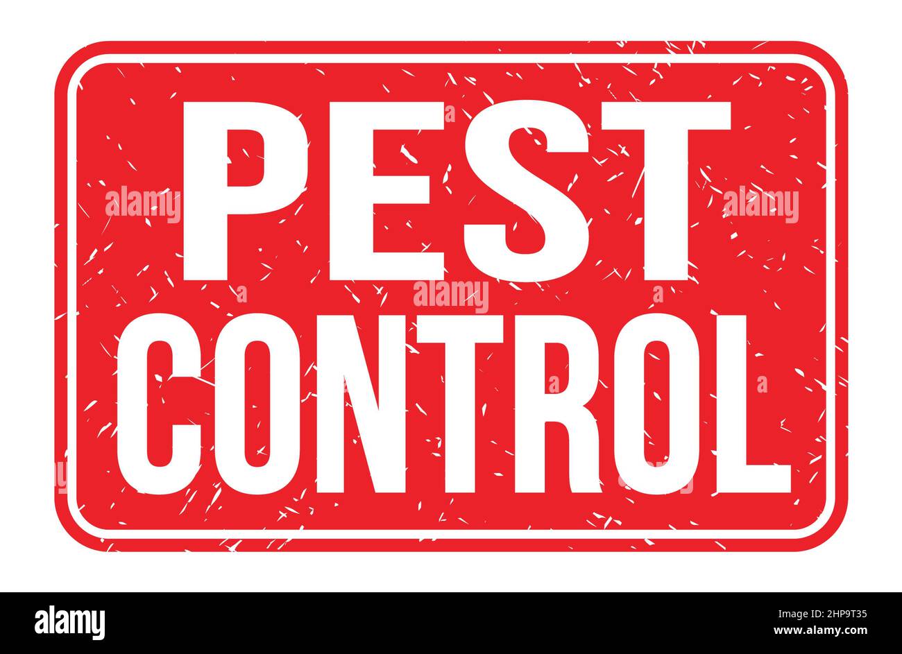 PEST CONTROL, words written on red rectangle stamp sign Stock Photo Alamy