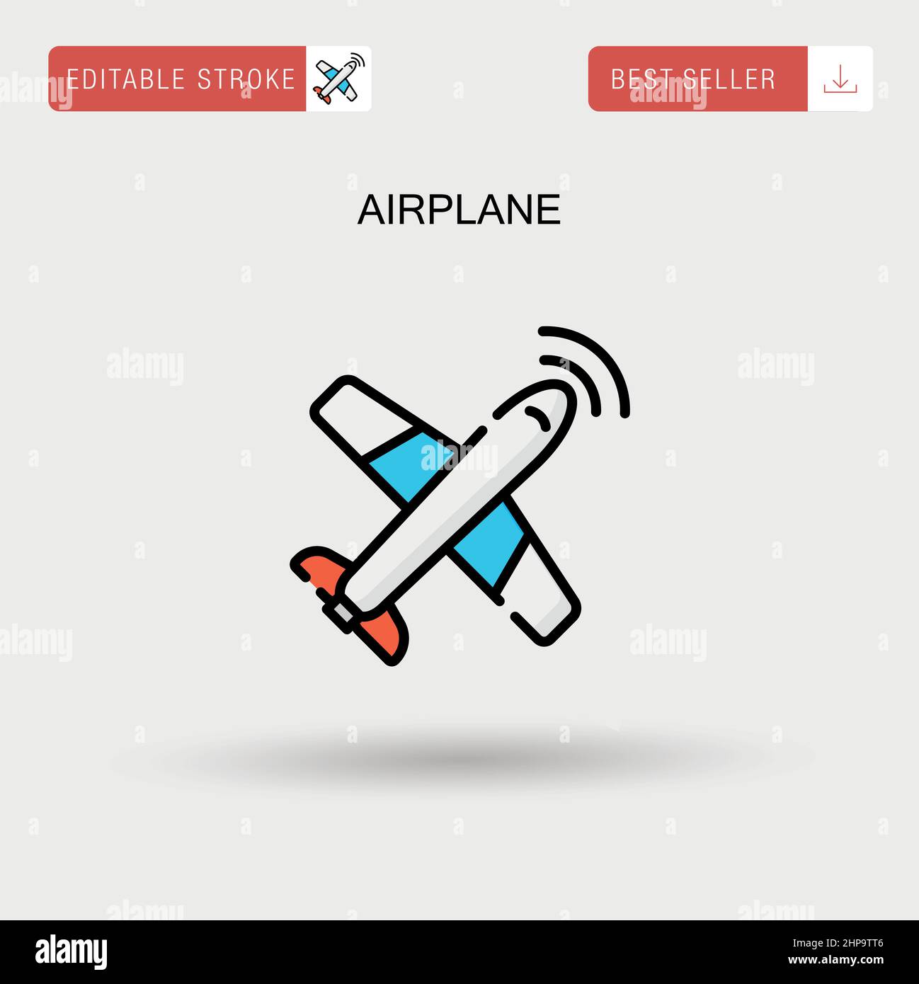 Airplane skyline horizon flight Stock Vector Images - Alamy