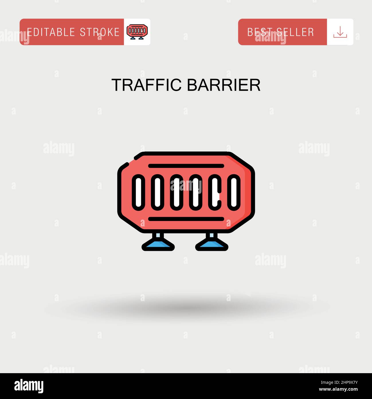 Traffic barrier Simple vector icon Stock Vector Image & Art - Alamy