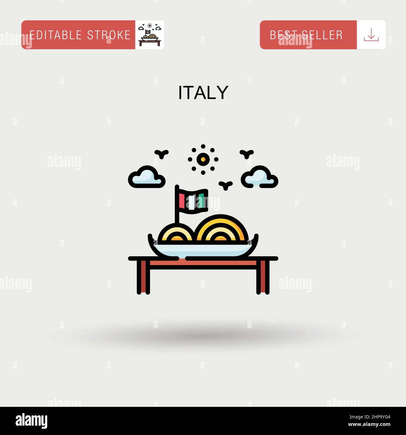 Mountain town italy Stock Vector Images - Alamy