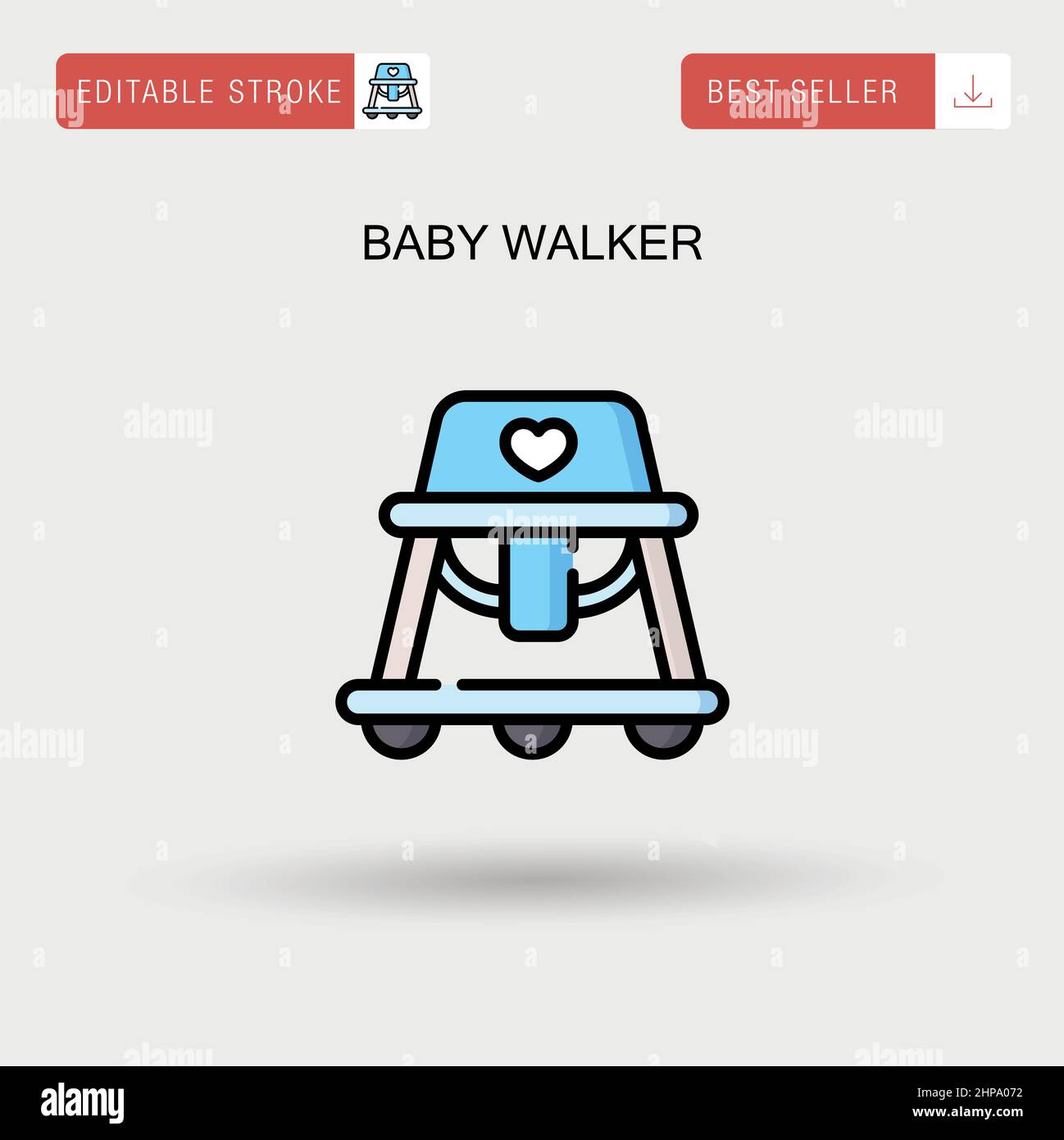 Baby walker Simple vector icon Stock Vector Image & Art - Alamy