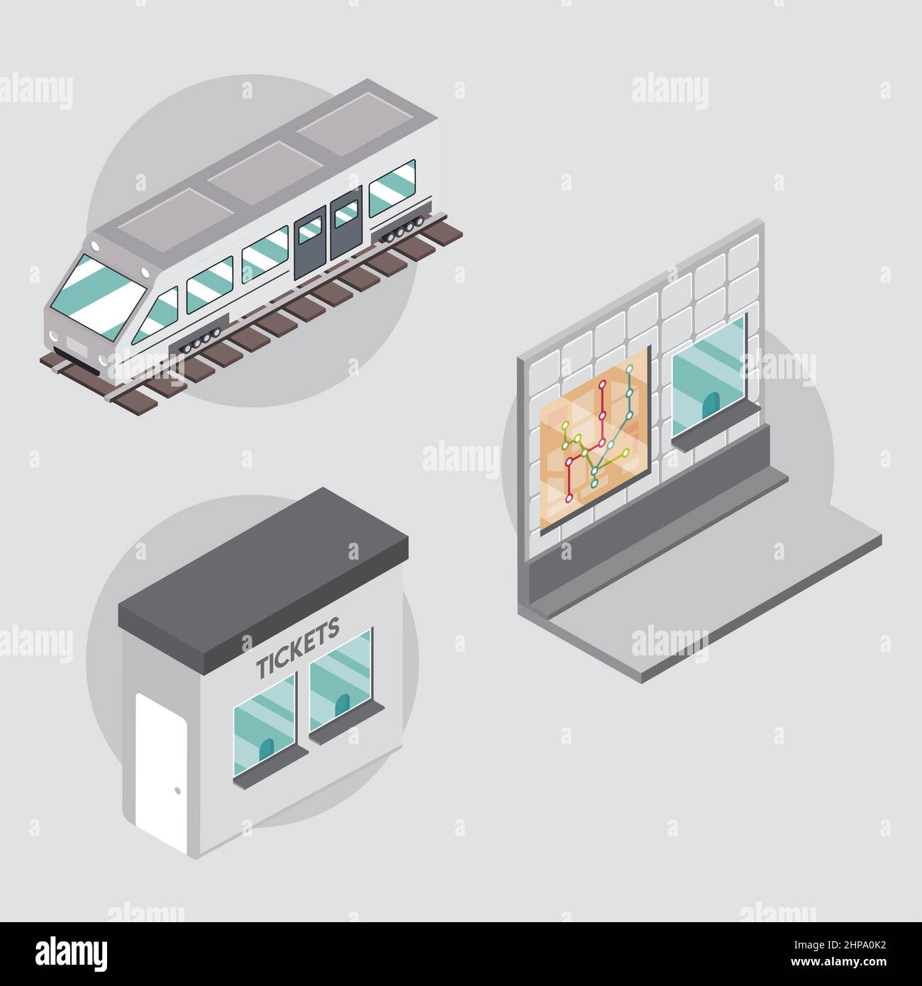 isometric subway train set Stock Vector Image & Art - Alamy