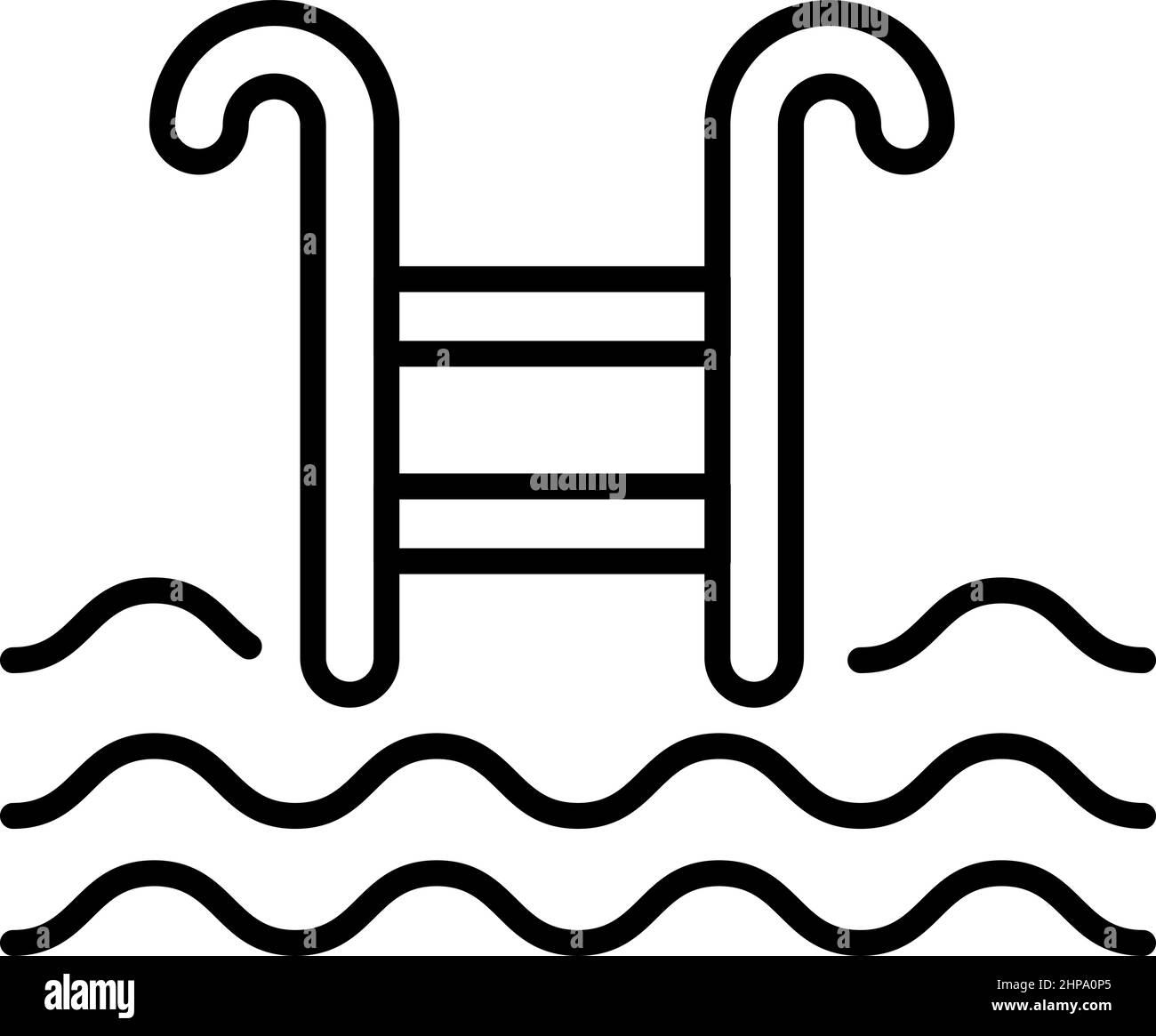 Swimming pool line icon, vector illustration Stock Vector Image & Art ...