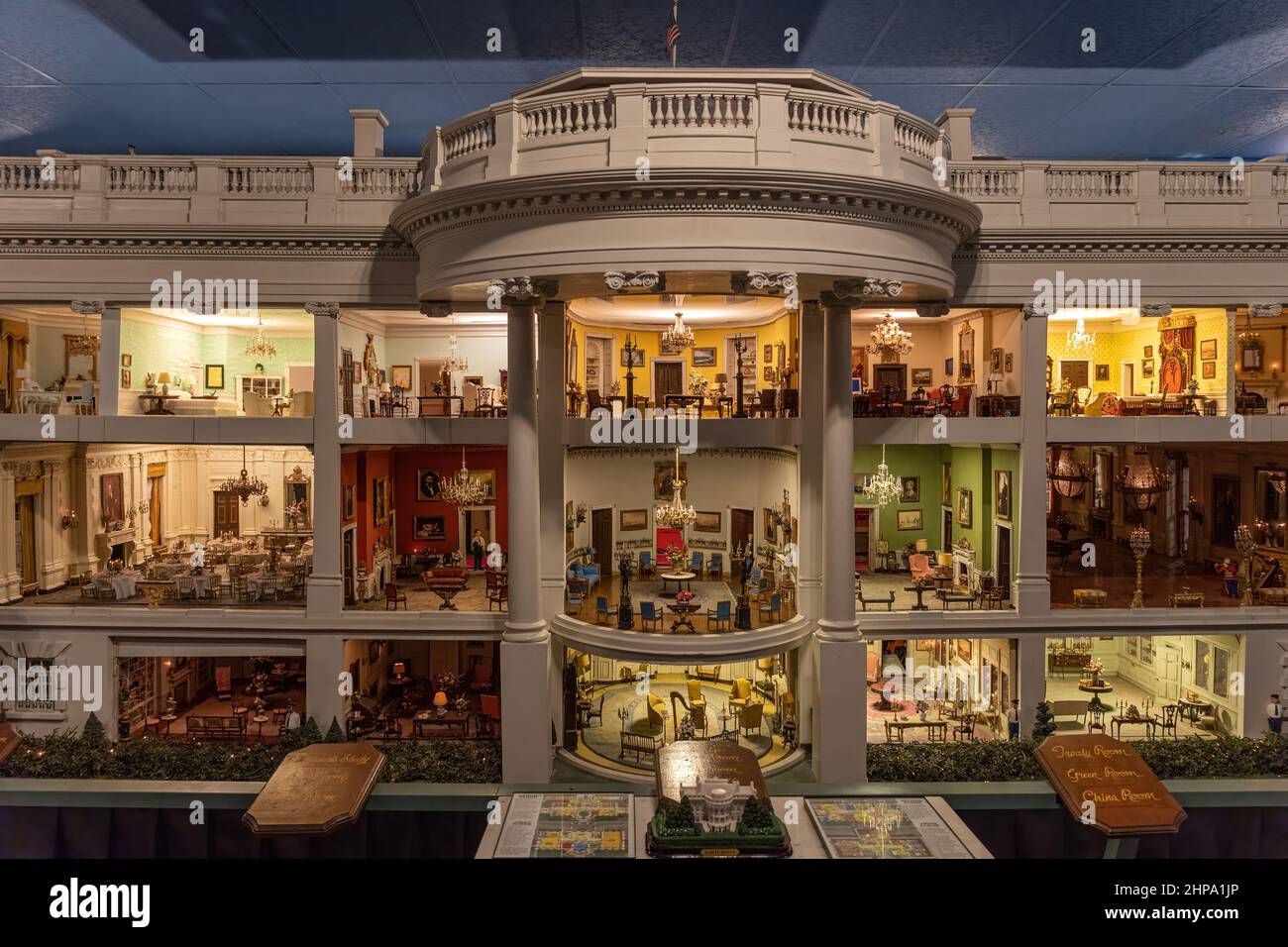 Miniature White House diorama at the President's Hall of Fame - Clermont, Florida, USA Stock Photo