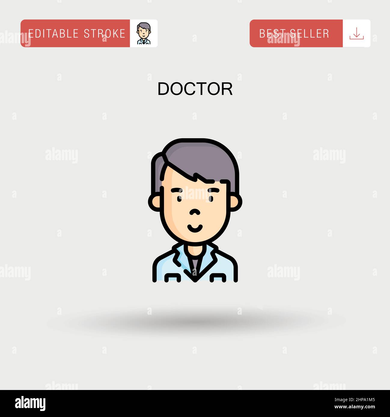 Mature doctor smiling Stock Vector Images - Alamy