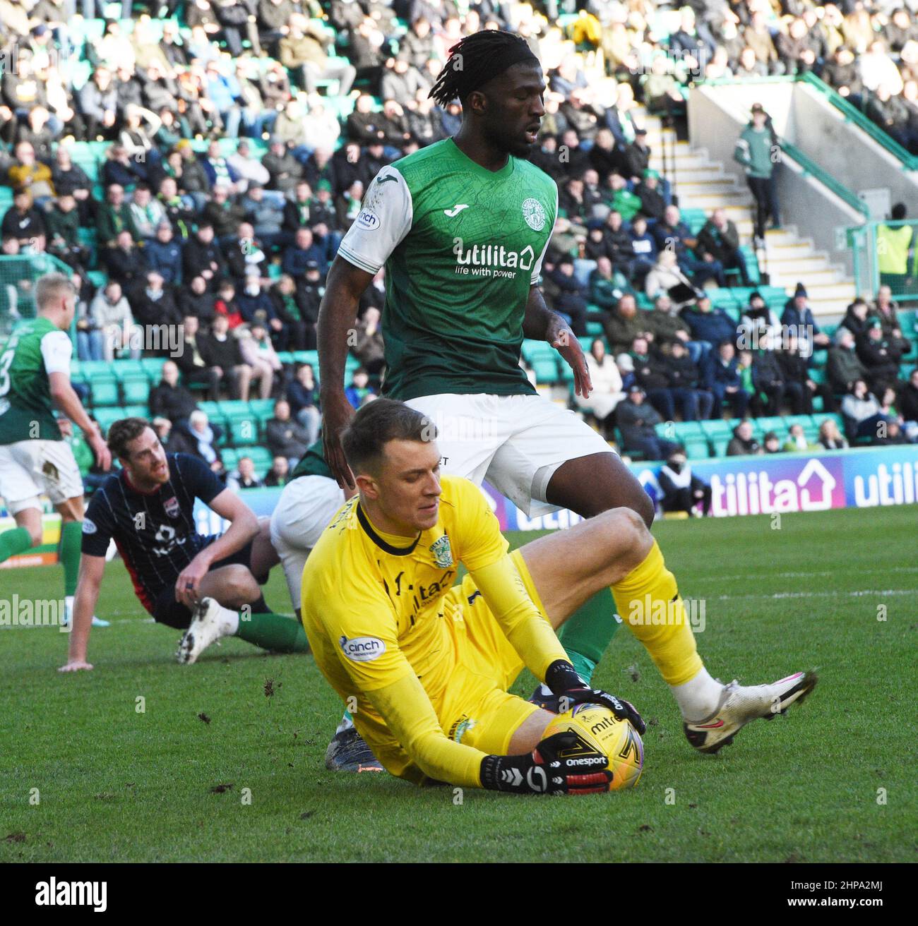 Edinburgh scotland uk hibernian vs ross county cinch premiership match 
