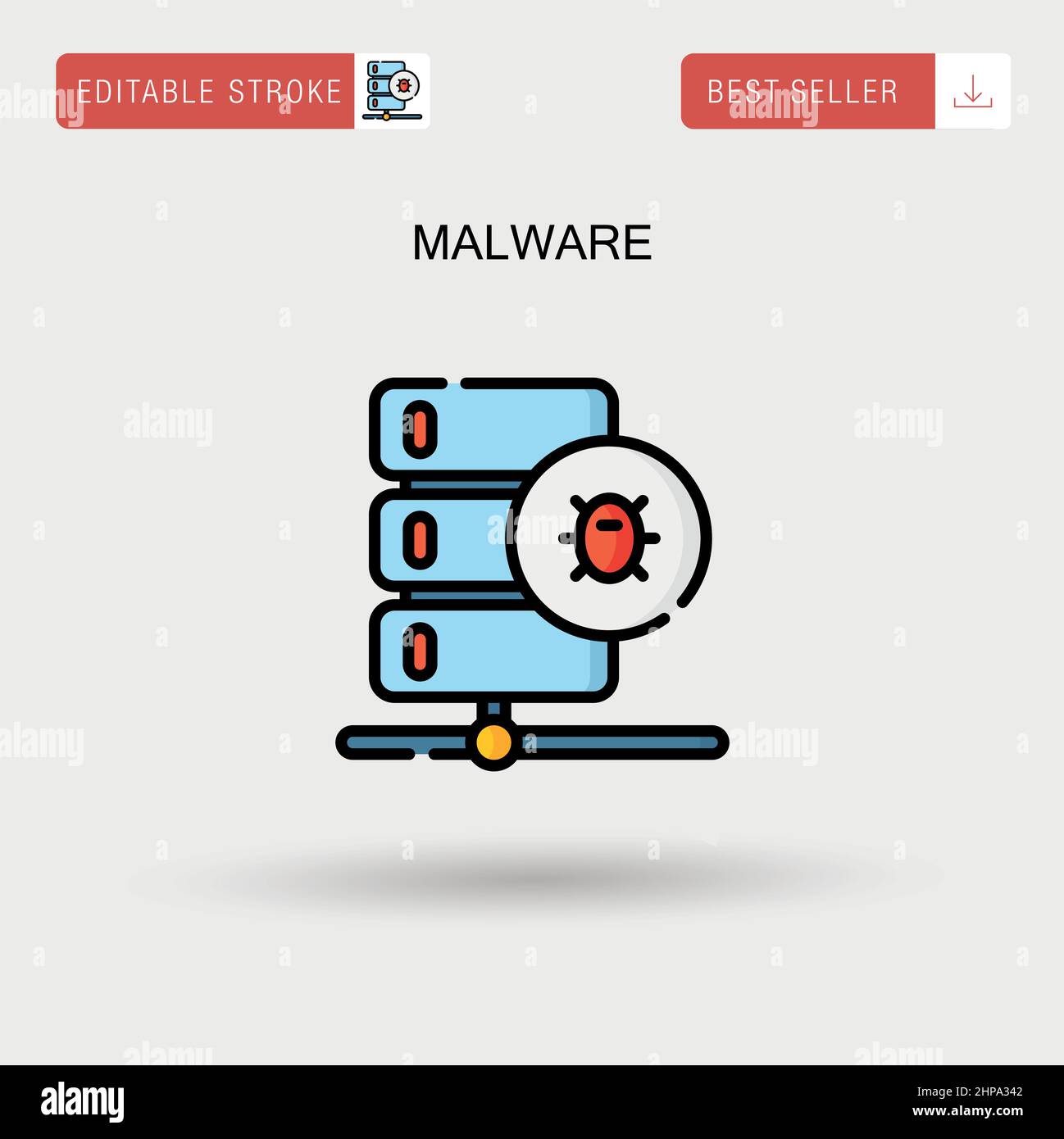 Malware Simple vector icon. Stock Vector