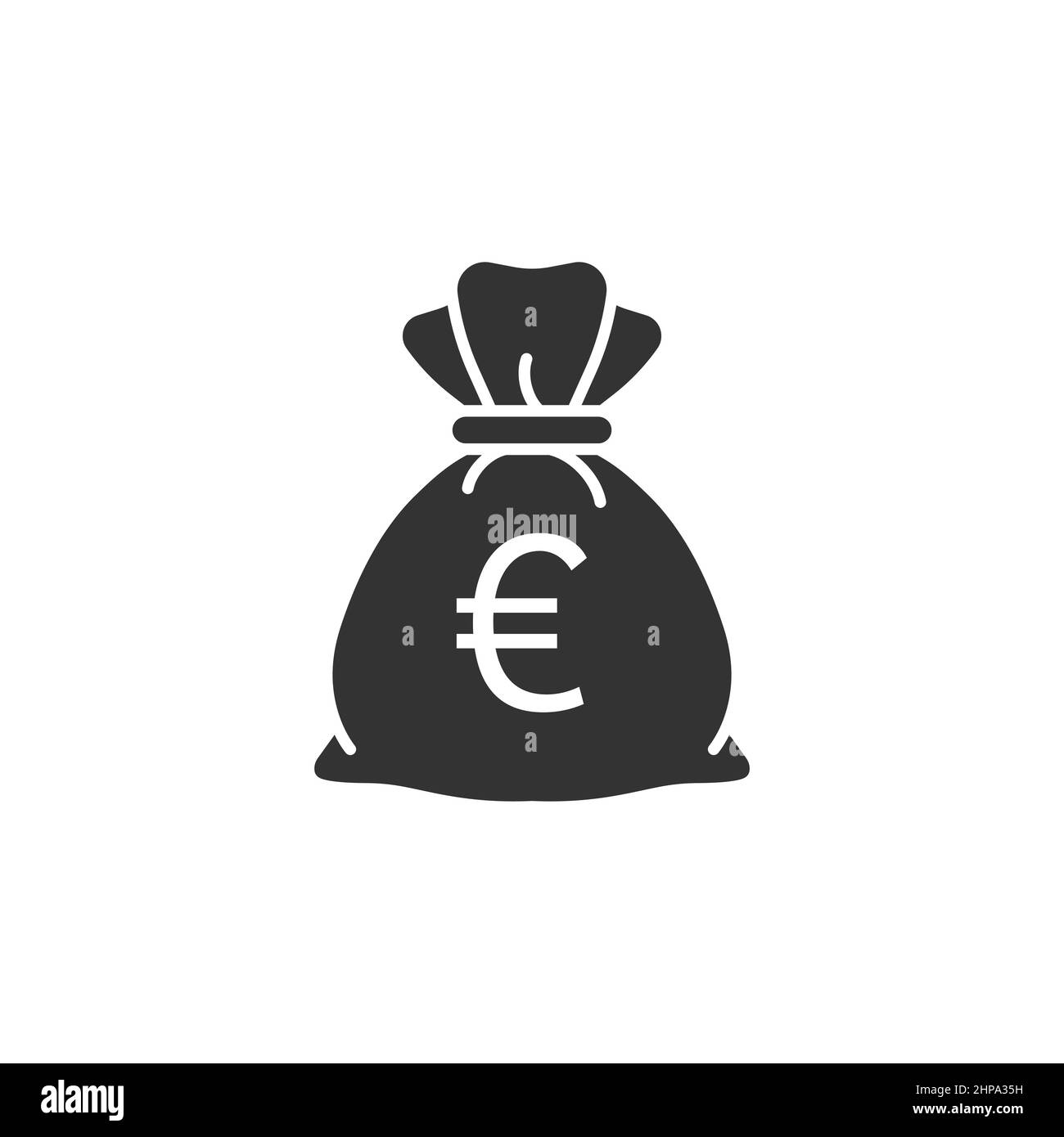 Money bag icon in flat style. Moneybag vector illustration on isolated ...