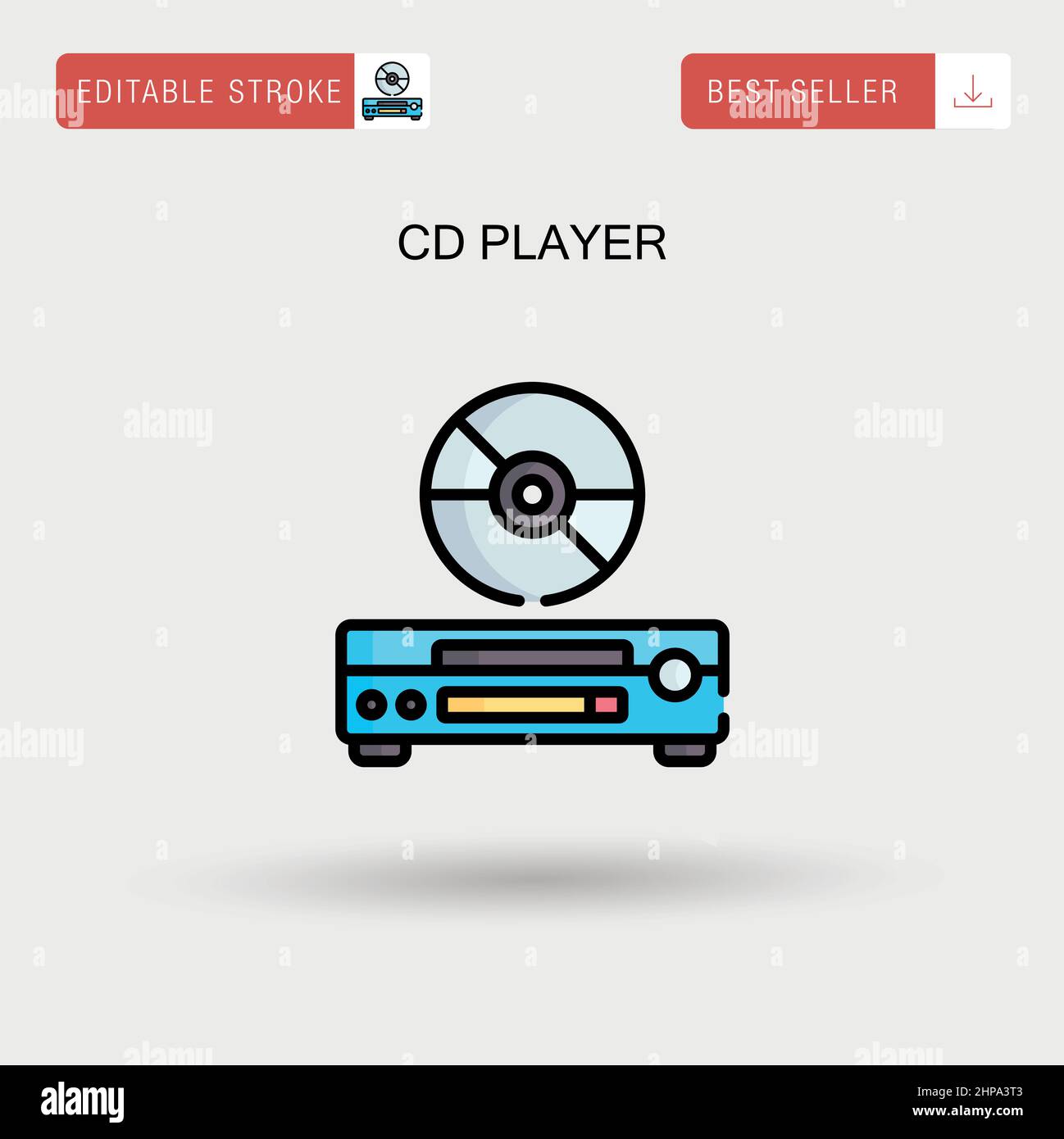 Cd player Simple vector icon. Stock Vector
