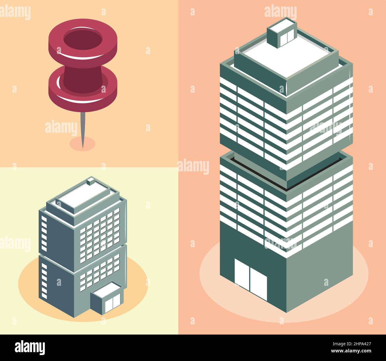 isometric city buildings Stock Vector Image & Art - Alamy