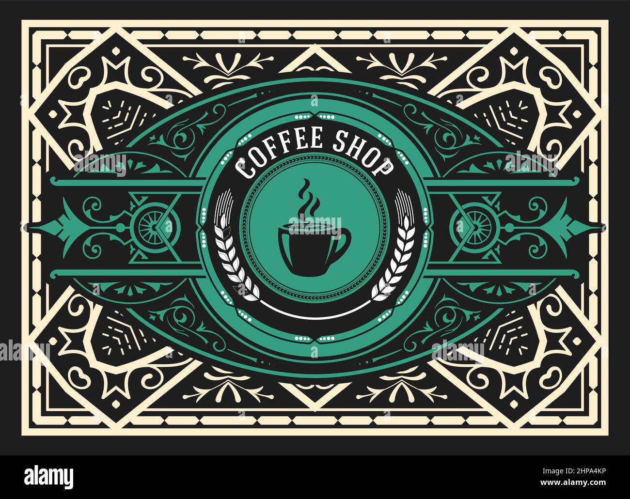 Vector, Coffee Shop label for cafe business Stock Vector Image & Art