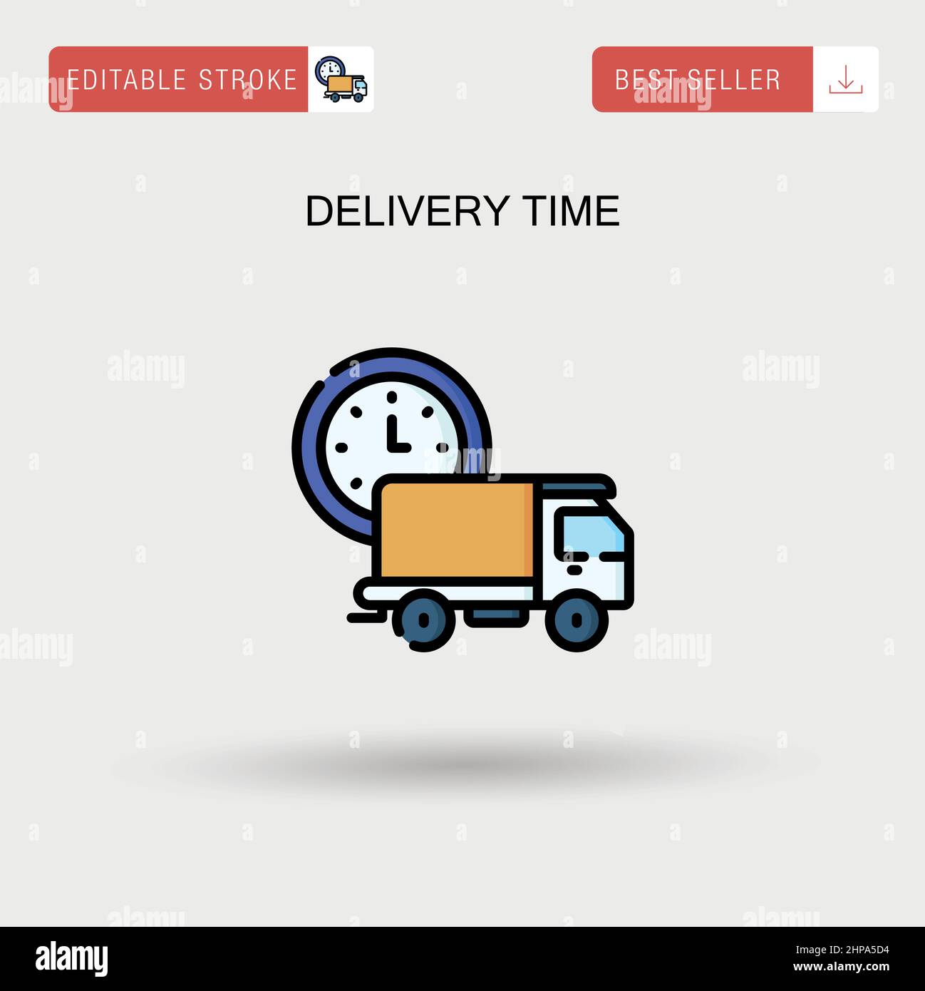 Delivery time Simple vector icon. Stock Vector