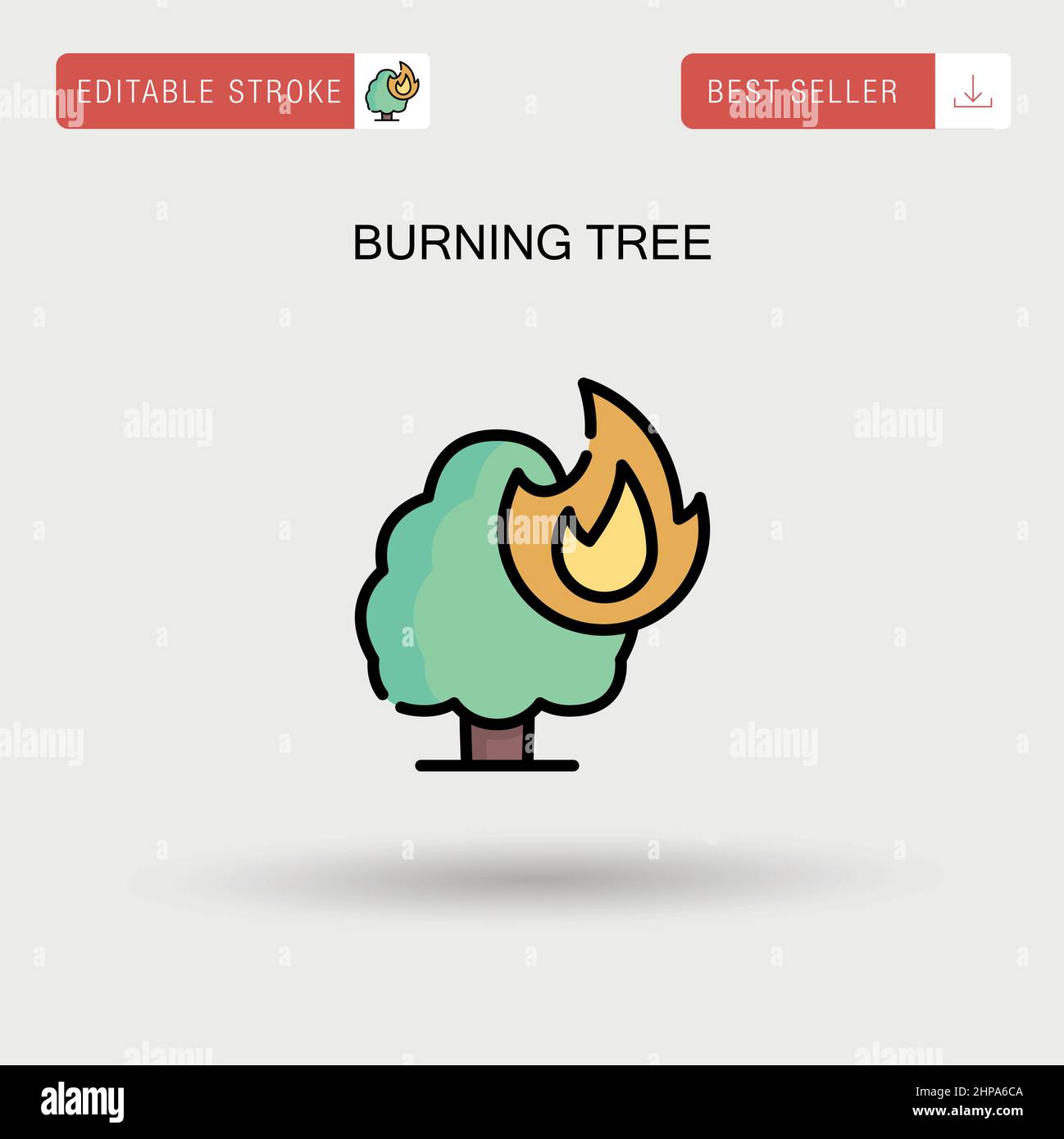 Burning tree Simple vector icon Stock Vector Image & Art Alamy