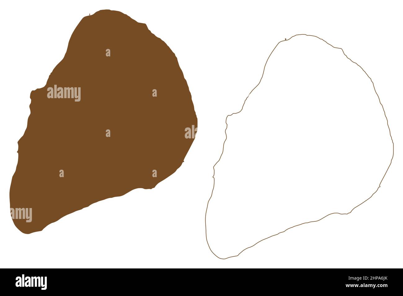 Aldra island (Kingdom of Norway) map vector illustration, scribble sketch Aldra map Stock Vector
