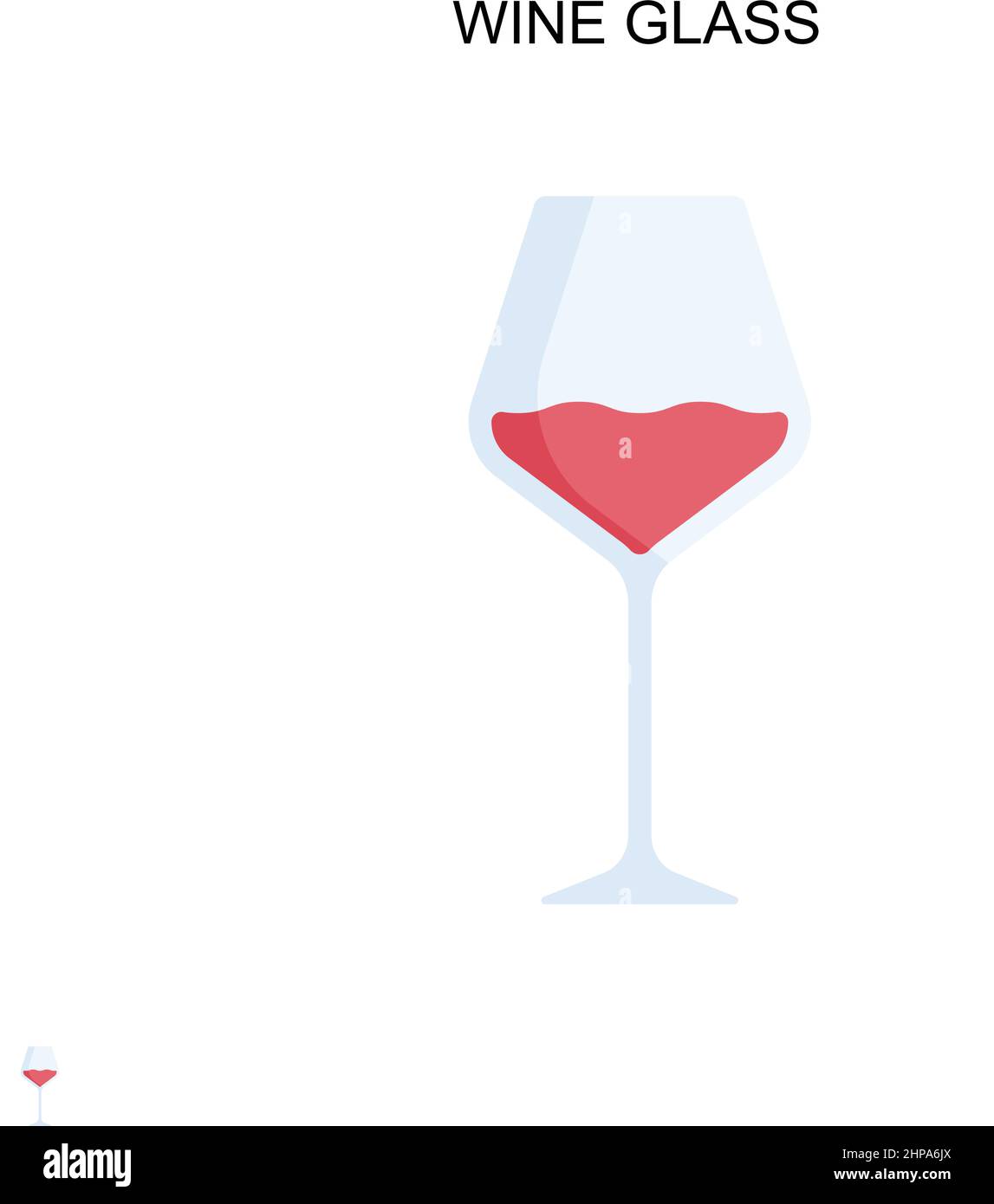 Wine glass Simple vector icon. Illustration symbol design template for web mobile UI element. Stock Vector