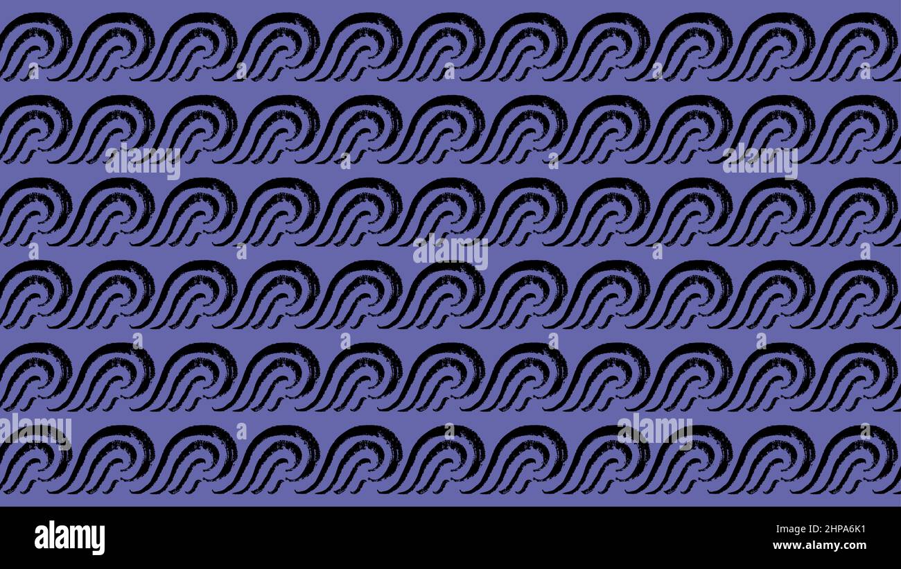 Wave seamless pattern. Japan wave on Very Peri Stock Vector