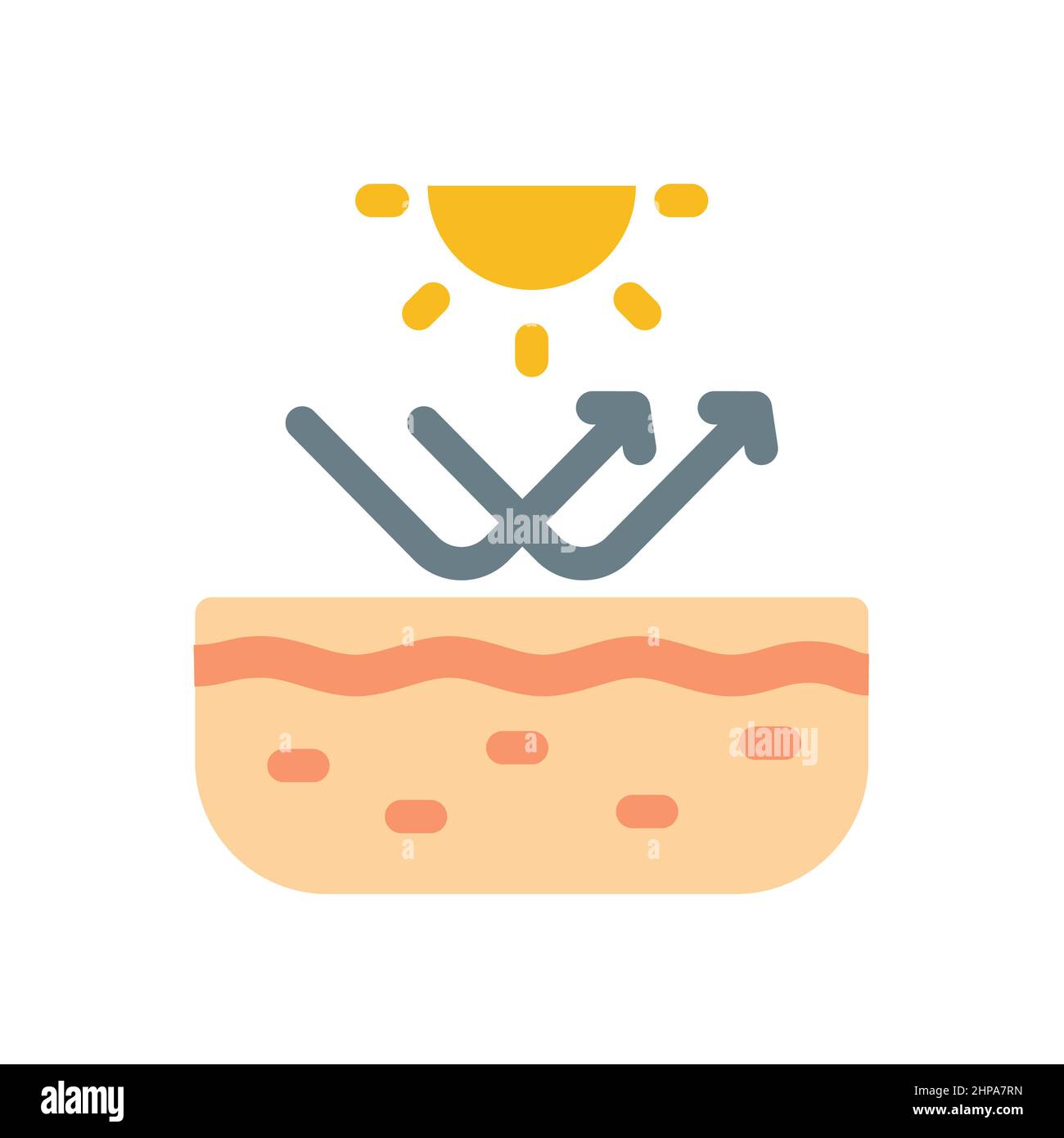 sun protection skin uv dermatology wellness single isolated icon with