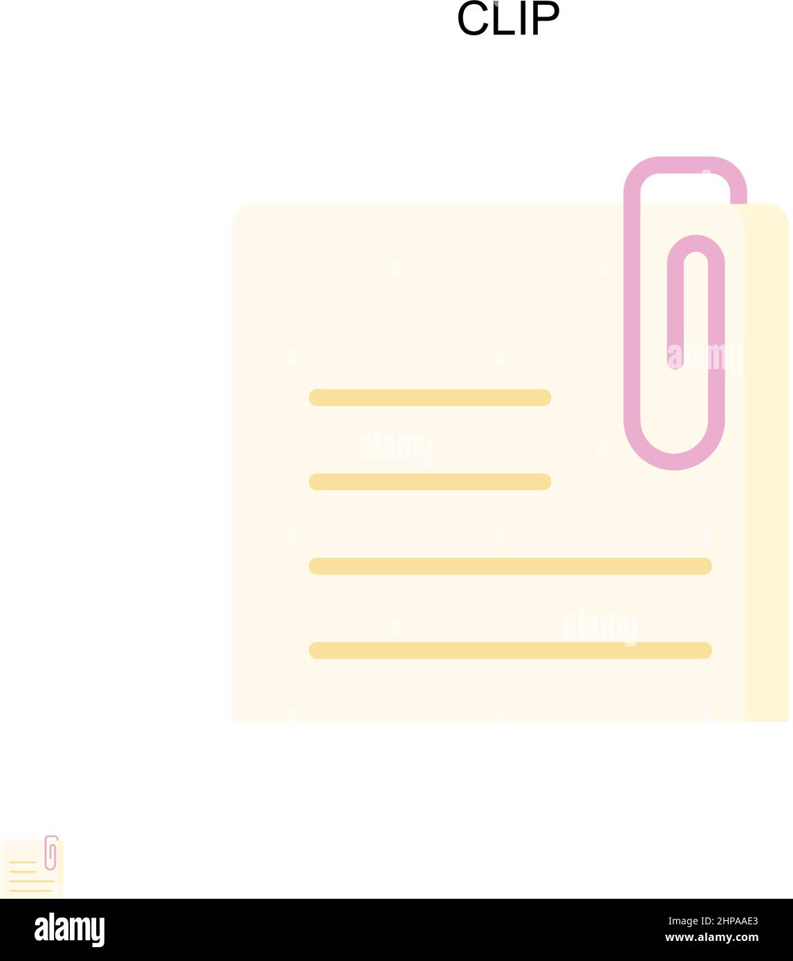 Clip Simple vector icon. Illustration symbol design template for web ...