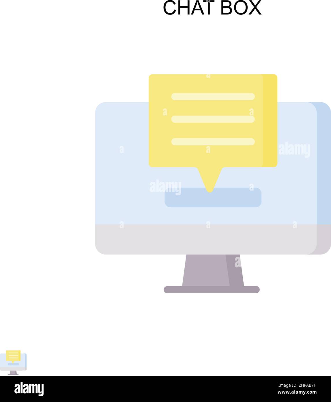Chat box Simple vector icon. Illustration symbol design template for ...
