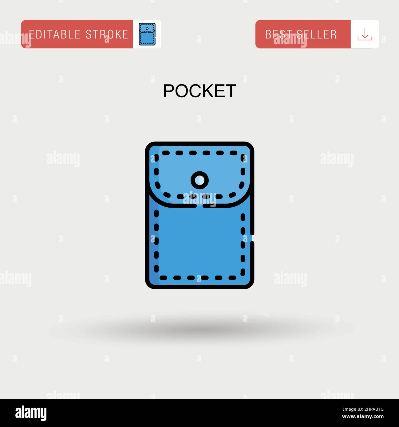 Pocket Simple vector icon. Stock Vector