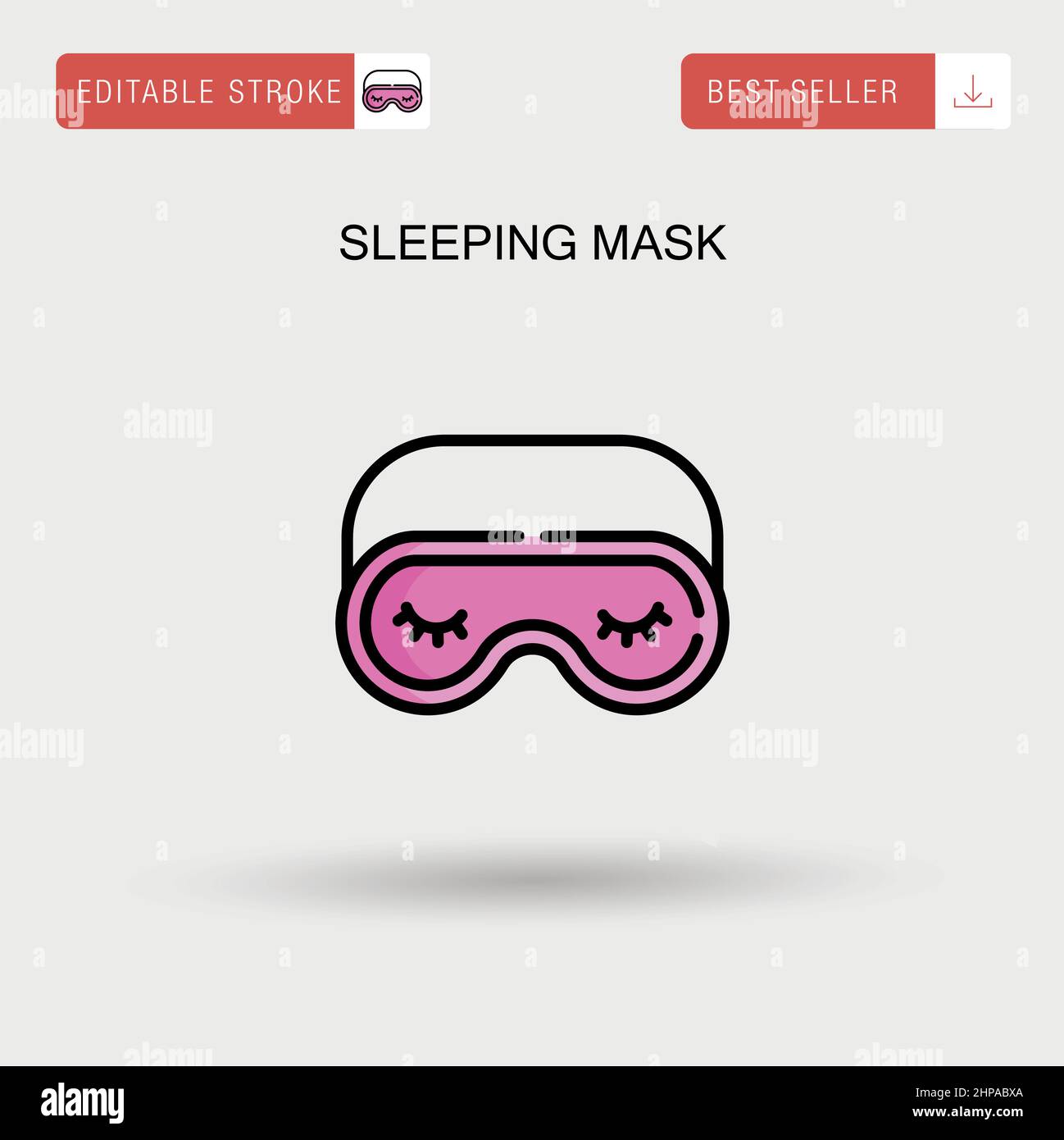 Sleeping mask Simple vector icon Stock Vector Image & Art - Alamy