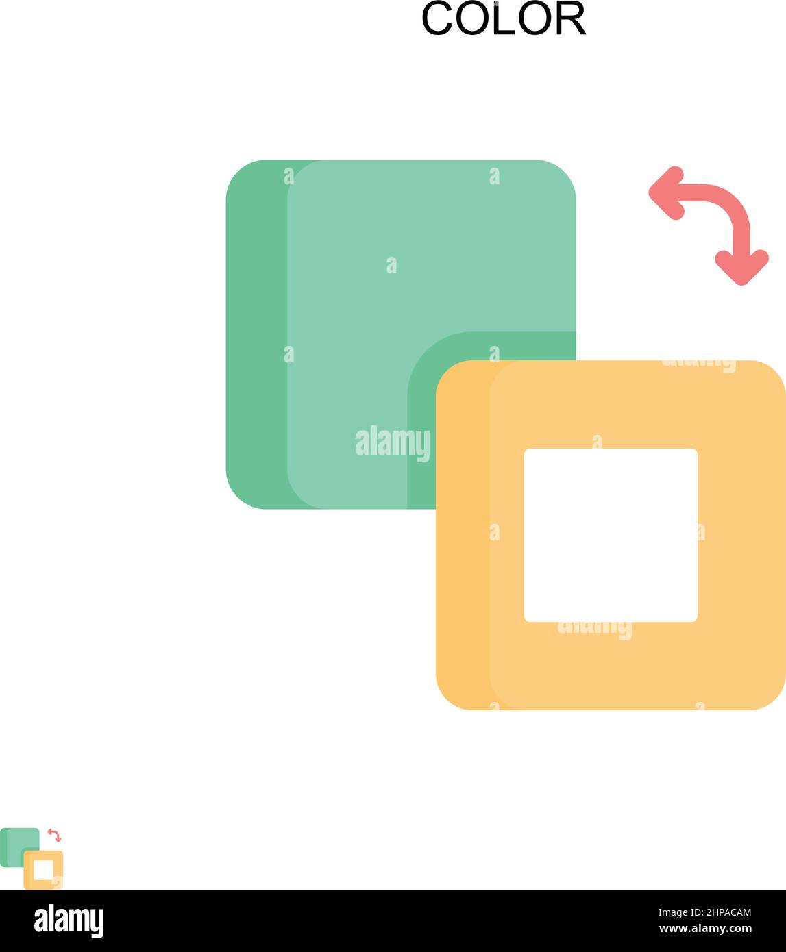 Color Simple vector icon. Illustration symbol design template for web ...