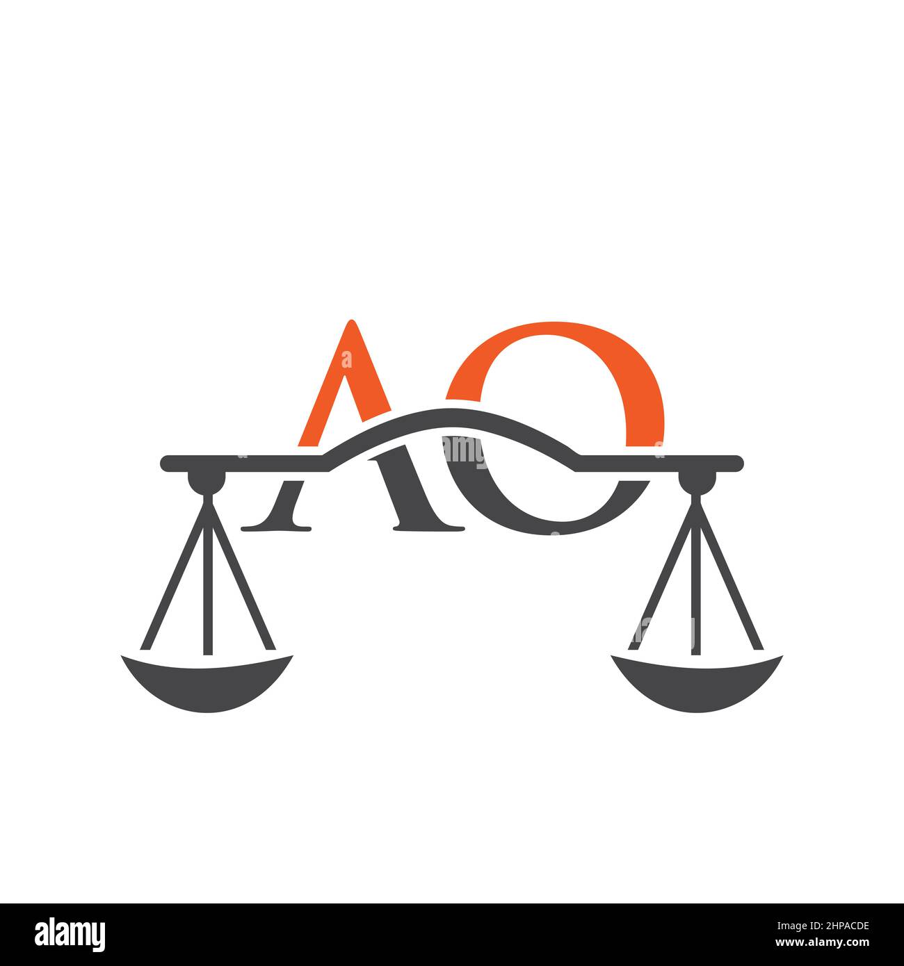 Law Firm Letter AO Logo Design. Lawyer, Justice, Law Attorney, Legal