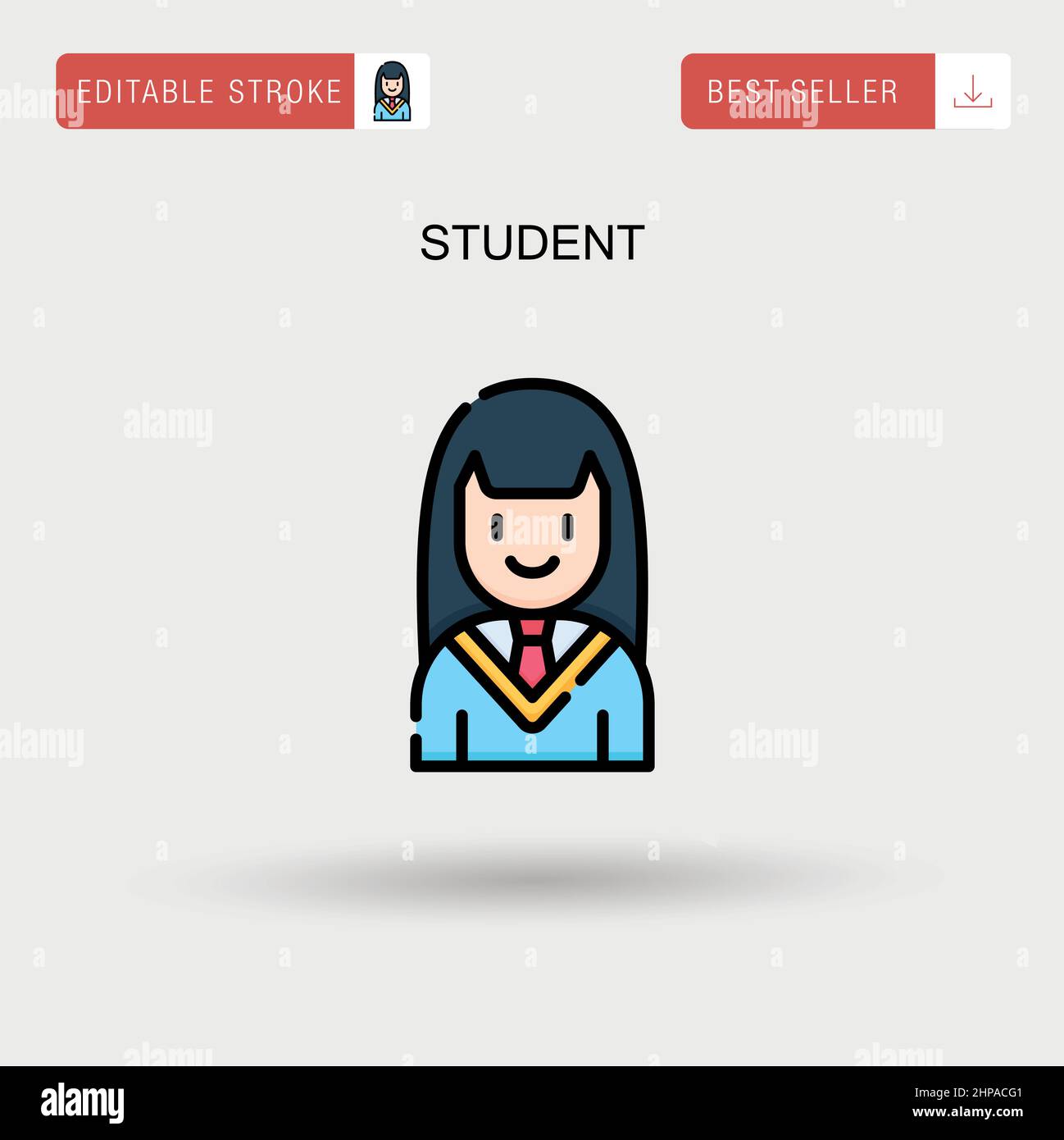 Student Simple vector icon Stock Vector Image & Art - Alamy