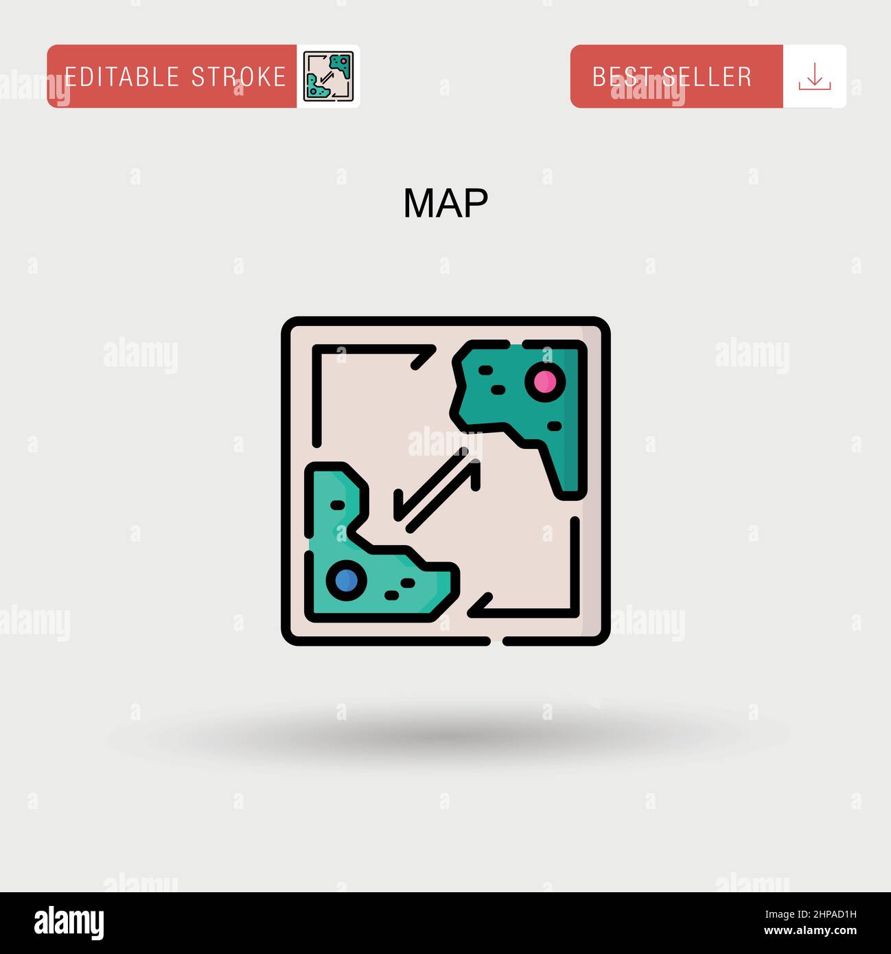 Map Simple vector icon Stock Vector Image & Art - Alamy