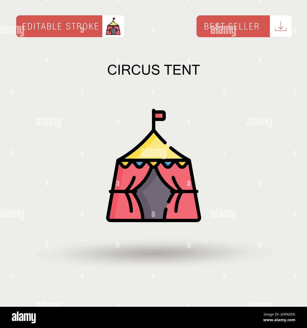 Circus tent Simple vector icon Stock Vector Image & Art - Alamy
