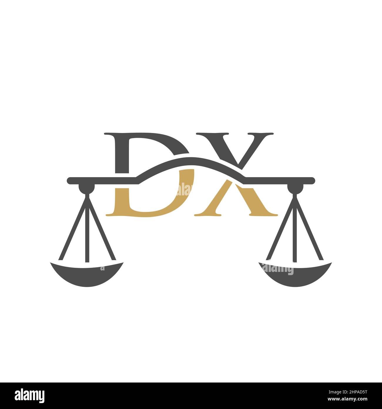 Law Firm Letter DX Logo Design. Lawyer, Justice, Law Attorney, Legal