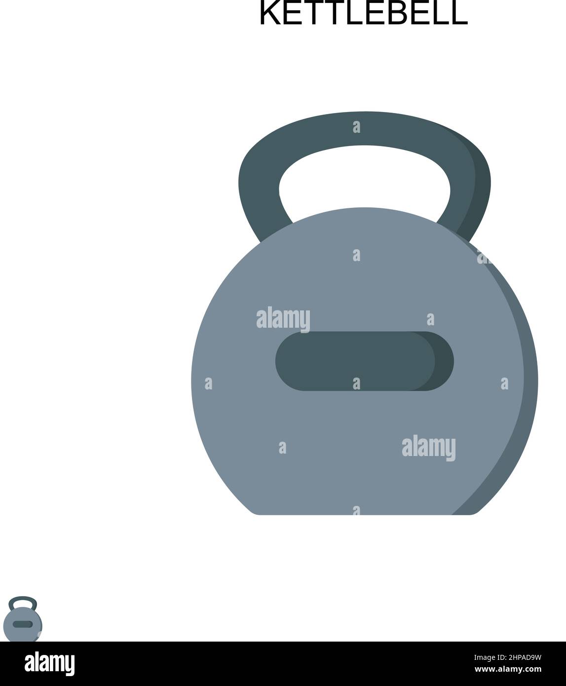 Kettlebell Simple vector icon. Illustration symbol design template for ...