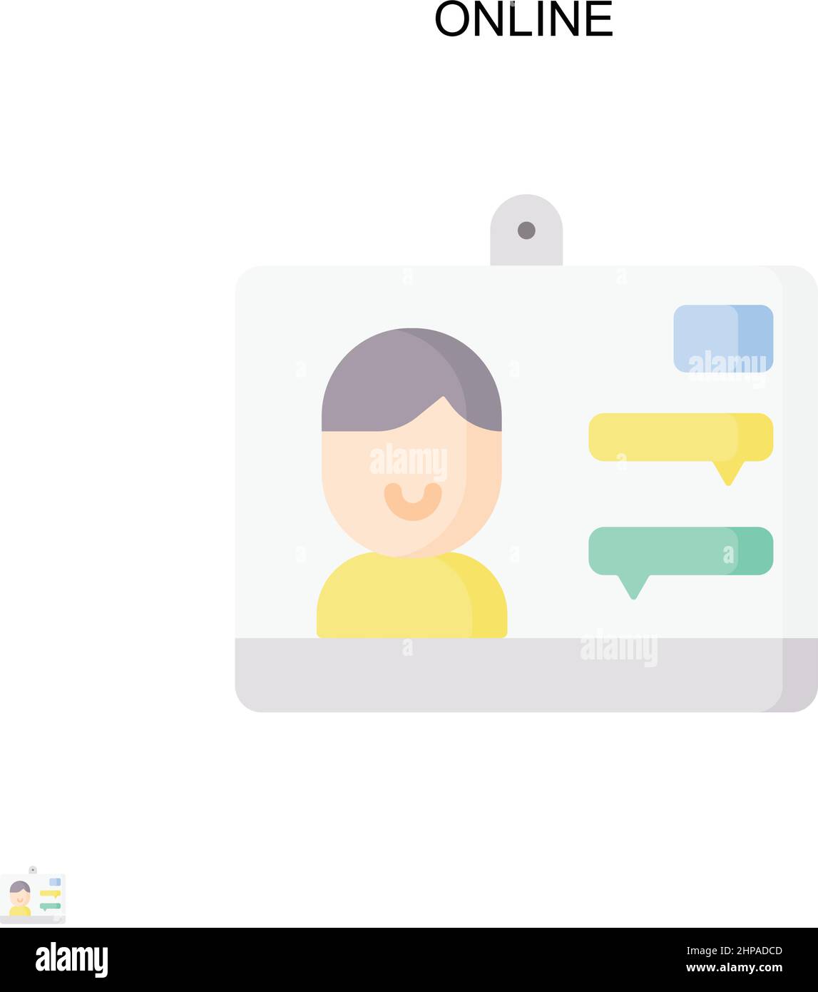 Online Simple vector icon. Illustration symbol design template for web ...