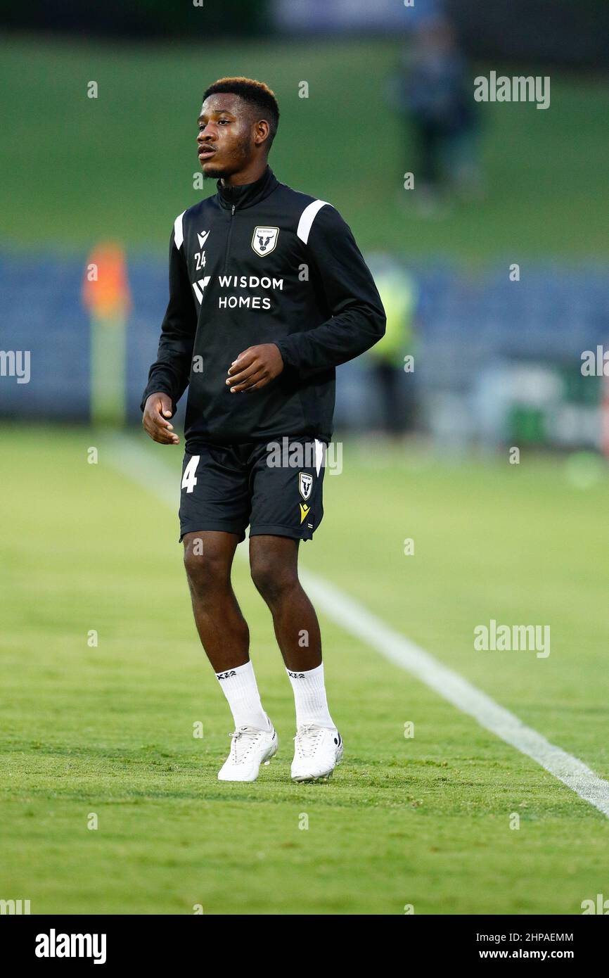 19th February 2022 ; Campbelltown Sports Stadium, South Western Sydney,  Australia; A-League football Macarthur FC versus Adelaide; Ulises Dávila of Macarthur  FC during his pre match warm up Stock Photo - Alamy