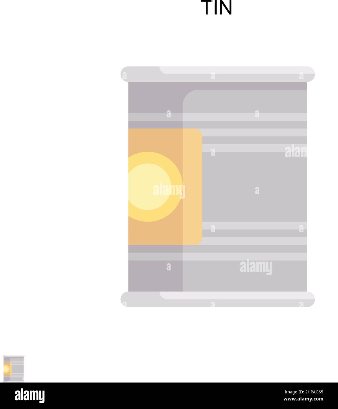 Tin Simple vector icon. Illustration symbol design template for web mobile UI element. Stock Vector