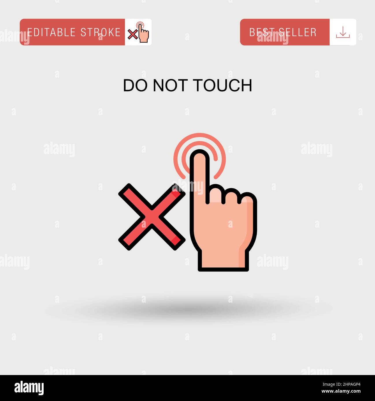 Do not touch Simple vector icon Stock Vector Image & Art - Alamy